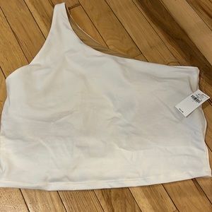 NWT one shoulder cropped bra